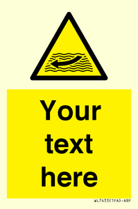 Custom Warning strong river flows